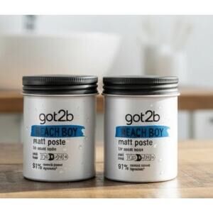 2-got2b Beach Boy Matt Paste 91% Naturally Derived Medium Hold Matte Look 100ml